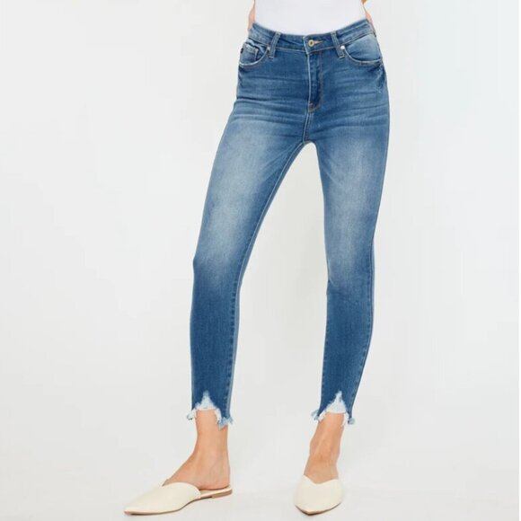 Kancan Maria High Rise Skinny Ankle Jean Medium Wash 9/28 - Picture 1 of 15